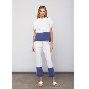 Sundays Hoodie and Pants Dip Dye White Blue set